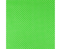 Tkanina bawełniana LIMONKOWY W BIAŁE GROSZKI 4MM- 140g/m²/160cm